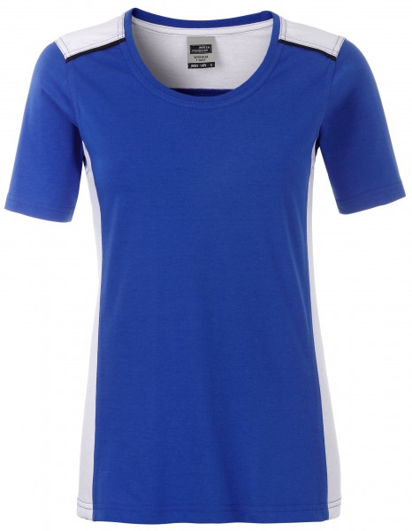 James & Nicholson JN859 Damen Workwear T-Shirt Kontrast in 8 Farben