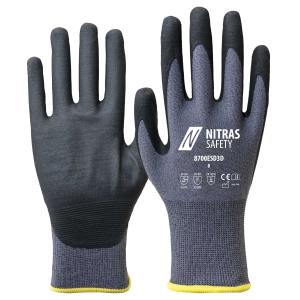 Nitras 8700ESD3D Antistatikhandschuhe