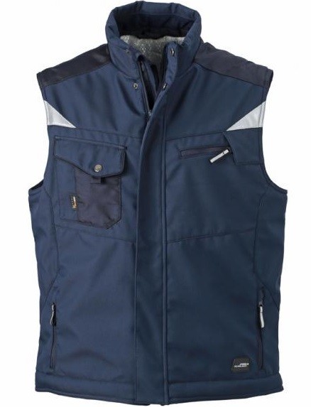 James & Nicholson JN825 Workwear Winter Softshell Weste in 9 Farben