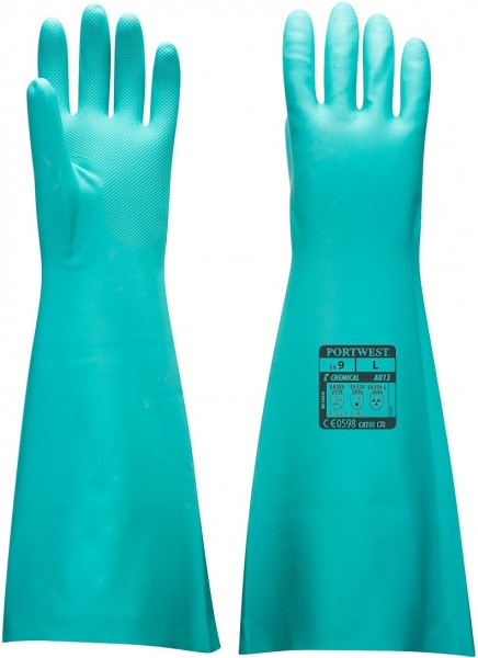 Portwest A813- Nitril-Chemikalienschutzhandschuhe