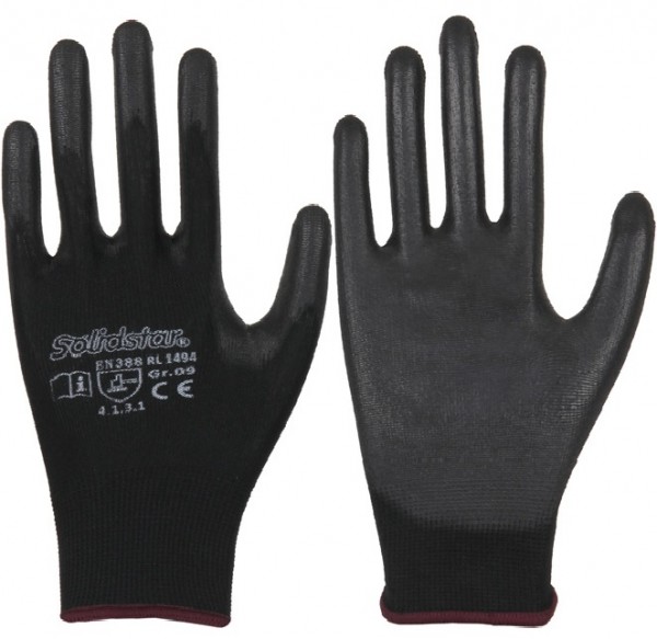 Solidstar 1494 PU-Schutzhandschuhe schwarz