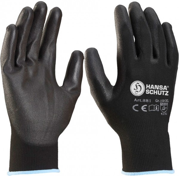 HansaTec 881 PU-Schutzhandschuhe teilbeschichtet