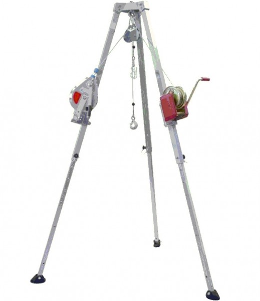 M.A.S Dreibaum mit Höhensicherungsgerät und Lastenwinde 12-30 m