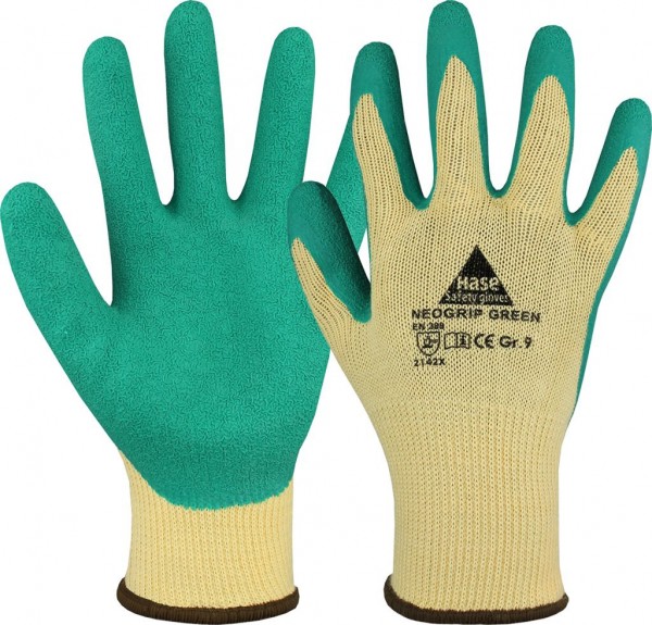 Hase 402650 Neogrip Green Latex-Schutzhandschuhe