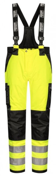 Lyngsøe 99949 atmungsaktive Warnschutz-Regenhose leuchtgelb-schwarz