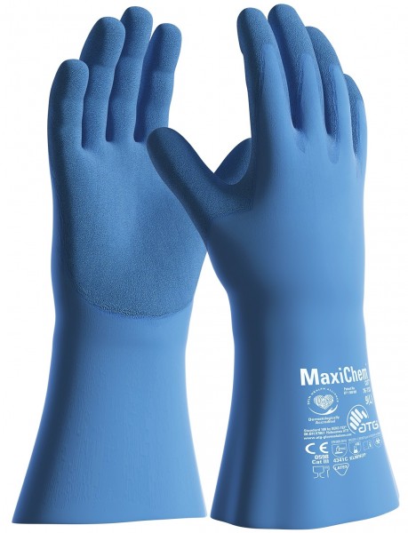 ATG 76-733 MaxiChem Latex-Chemikalienschutzhandschuhe Level C
