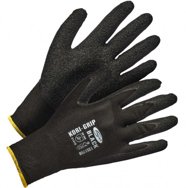 Korsar Kori-Grip Black Latex-Schutzhandschuhe