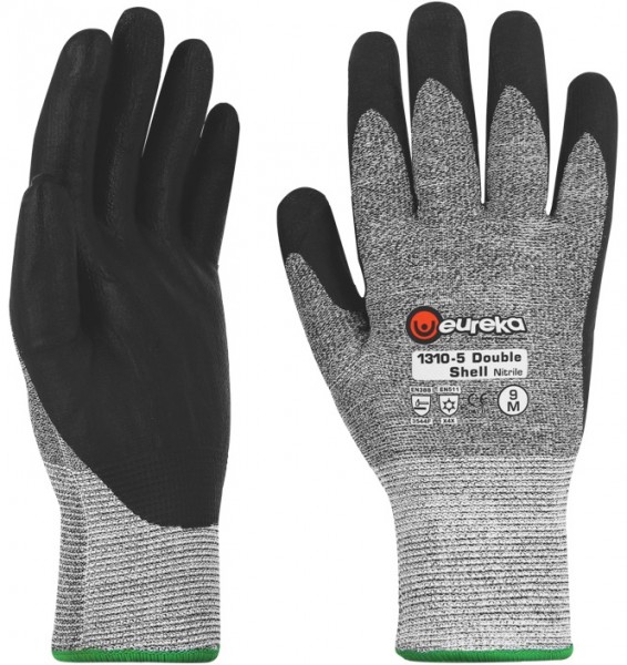 eureka 1310-5DSN Double Shell Nitrile Schnittschutzhandschuhe Level F