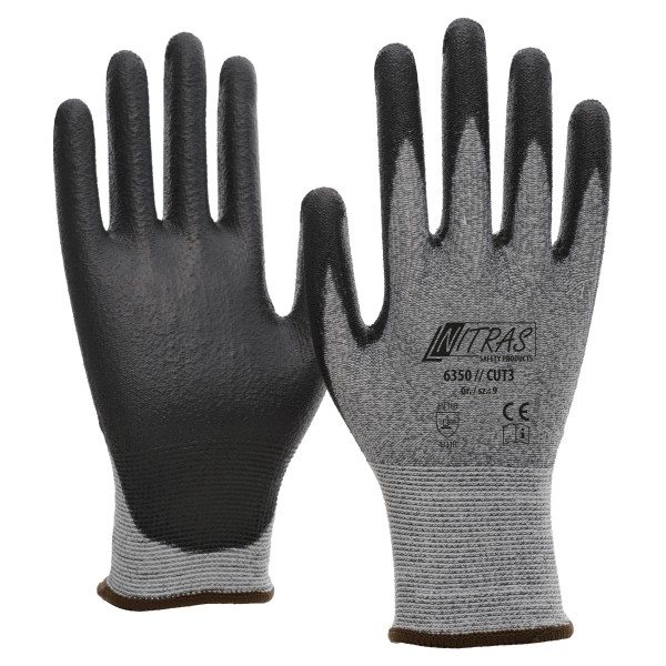 Nitras 6350 Cut3 PU-Schnittschutzhandschuhe Level B