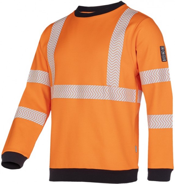 Sioen Kurow 650AA2MPJ Orangefarbener Warnschutz-Sweater mit Störlichtbogenschutz