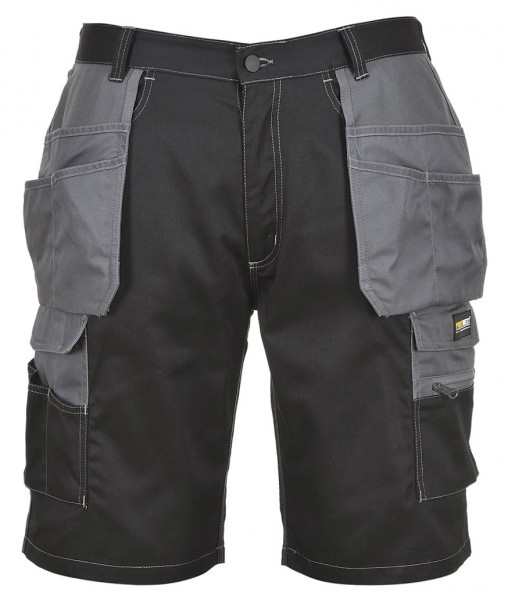 Portwest KS18 Granite Shorts mit Holstertaschen schwarz-grau