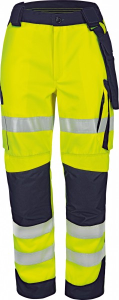 Vizwell VWTC113Y Warnschutz Kontrast Bundhose leuchtgelb-marine