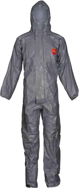 DuPont Tychem-F CHA5 Schutzoverall Kat. III Typ 3B + 4B + 5B + 6B grau