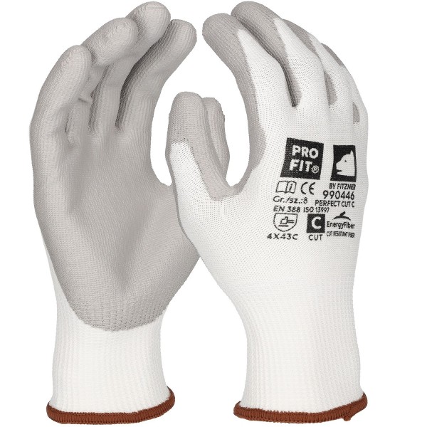 Pro-Fit 990446 PU Schnittschutzhandschuhe HPPE-Glas Faser Level C