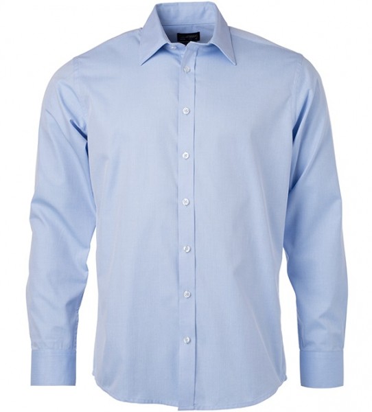 James & Nicholson JN690 Herren Herringbone Hemd in 2 Farben