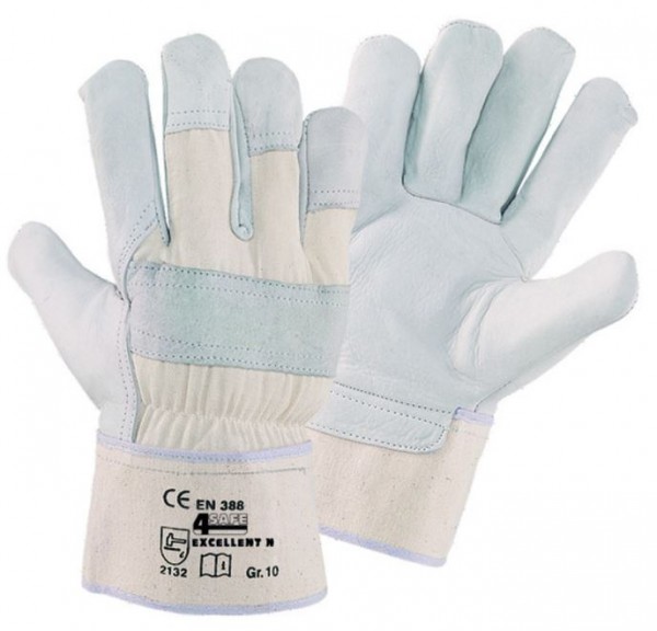 4Safe HTM1 Excellent N Rindnarbenlederhandschuhe