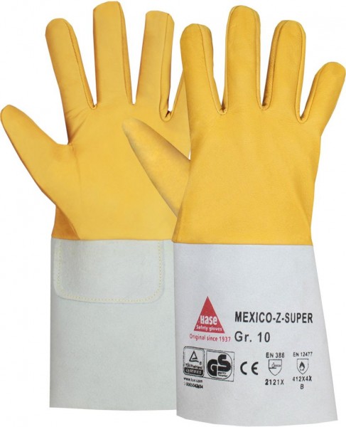 Hase 403800 Mexico-Z Super Schweißerschutzhandschuhe Typ B