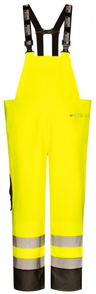 Lyngsøe FR-LR259 flammenhemmende Warnschutz-Regenlatzhose in starker PU/PVC-Qualität