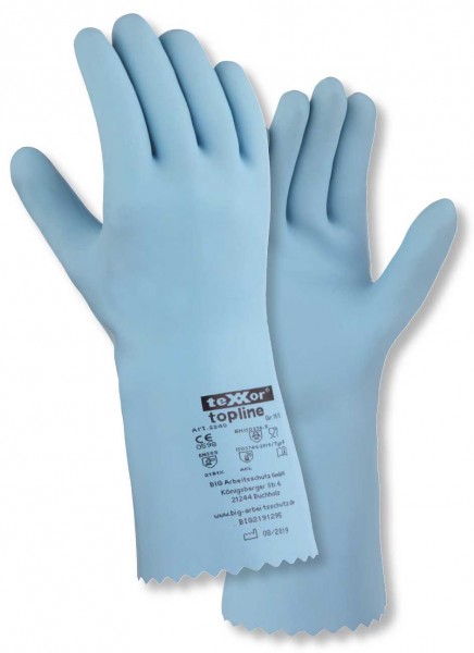 texxor 2240 topline Latex-Chemikalienschutzhandschuhe 30cm