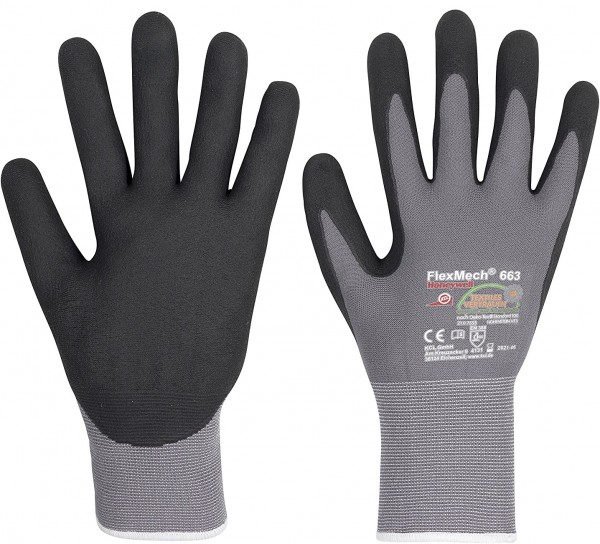 KCL 663 FlexMech Schutzhandschuhe mit Nitrilschaum-Beschichtung