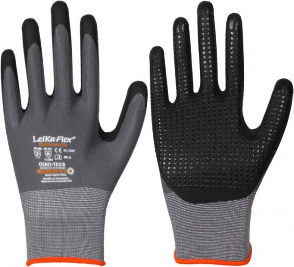 LeiKaFlex 1467 Nitril-Schutzhandschuhe mit Noppen