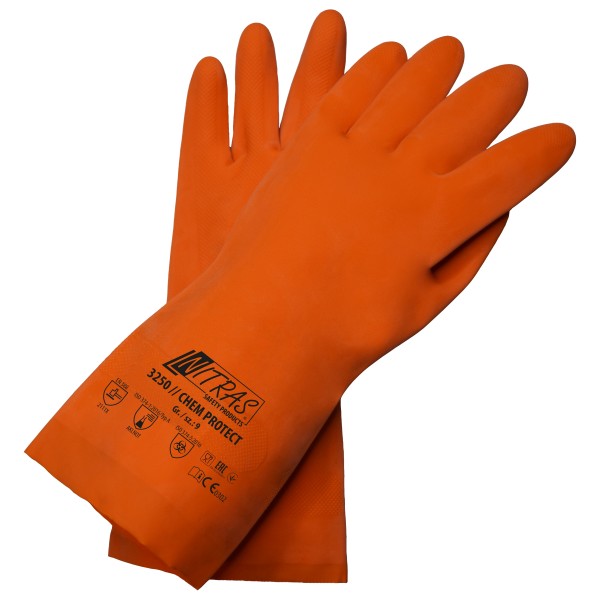 Nitras 3250 Chem Protect Latex-Chemikalienschutzhandschuhe