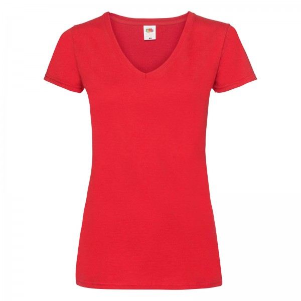 Fruit of The Loom Valueweight V-Neck T Ladys-Fit in 10 Farben