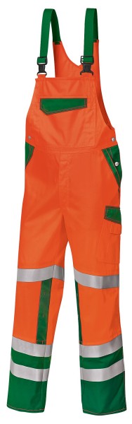BP 2011-845 Warnschutz-Latzhose mit Kniepolstertaschen HI-VIS Comfort