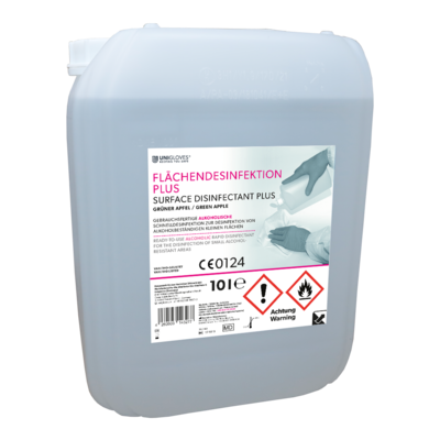 Unigloves Flächendesinfektion PLUS 10 Liter Kanister Grüner Apfel