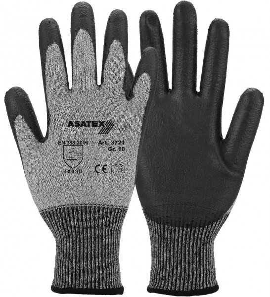 Asatex 3721 PU-Schnittschutzhandschuhe Level D