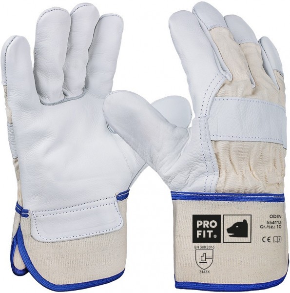 Pro-Fit 554113 ODIN Rindvolllederhandschuhe natur Premium-Qualität