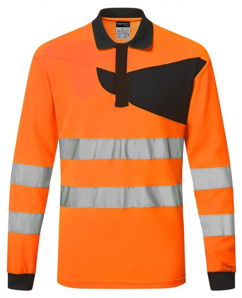 Portwest PW220 - PW2 Warnschutz-Poloshirt langarm