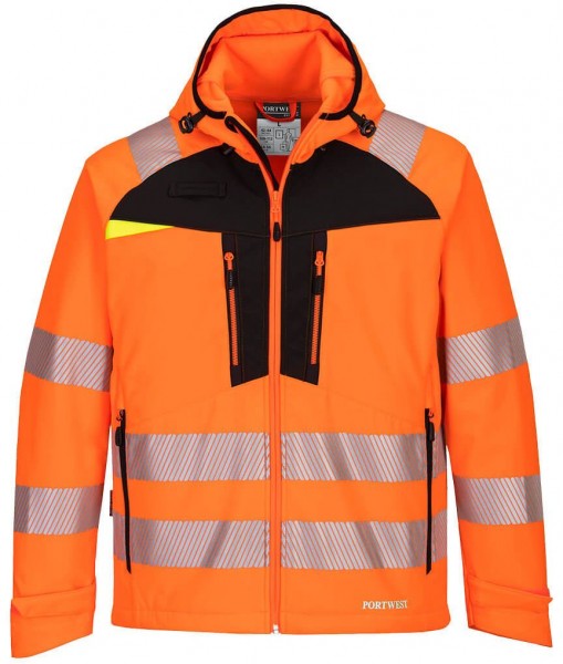Portwest DX475 - DX4 Warnschutz-Softshelljacke Klasse 3