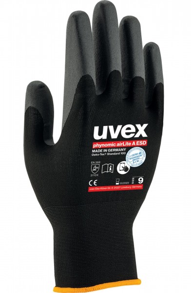 uvex 60038 phynomic airLite A ESD Schutzhandschuhe touchscreenfähig