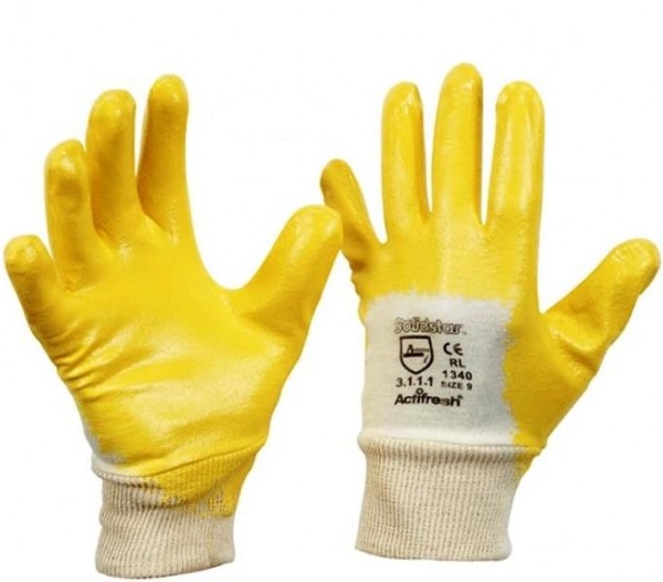 Solidstar 1340 Nitril-Schutzhandschuhe ¾-beschichtet
