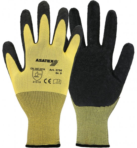 Asatex 3750 Latex-Feinstrickhandschuhe teilbeschichtet