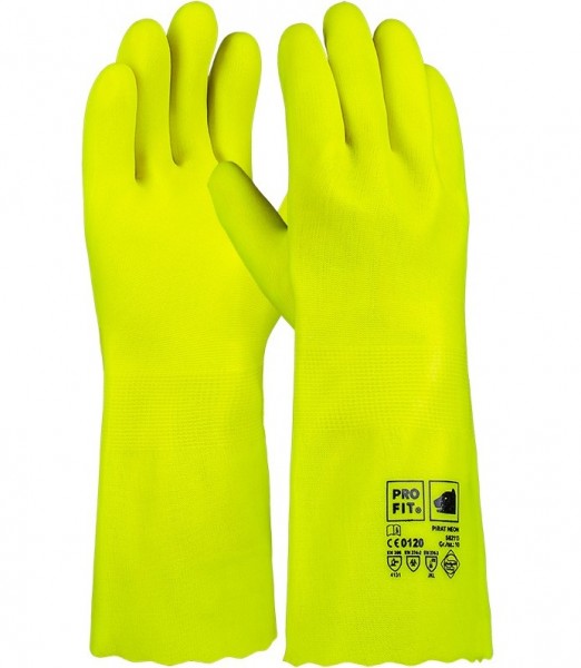 Pro-Fit 582113 Pirat Neon Vinyl-Chemikalienschutzhandschuhe