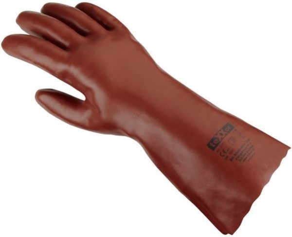 texxor 2171 PVC-Schutzhandschuhe rotbraun 35cm