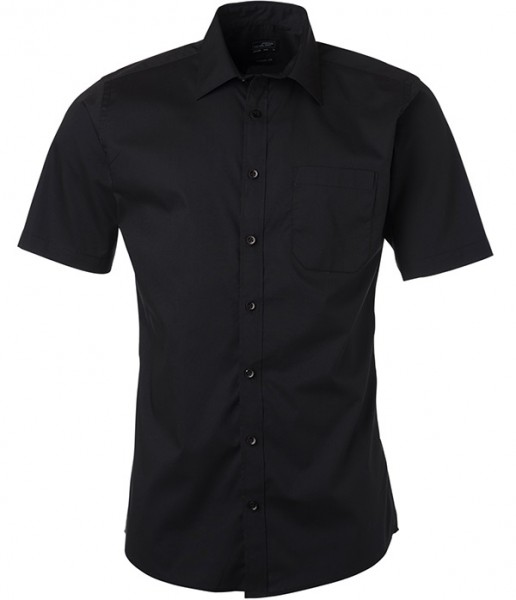 James & Nicholson JN680 Herrenhemd Poplin Kurzarm in 20 Farben