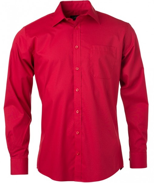 James & Nicholson JN678 Herrenhemd Poplin Langarm in 17 Farben