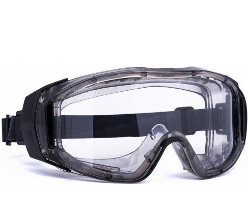 Infield Gondor Chem 9552255 Vollsichtbrille schwarz klar