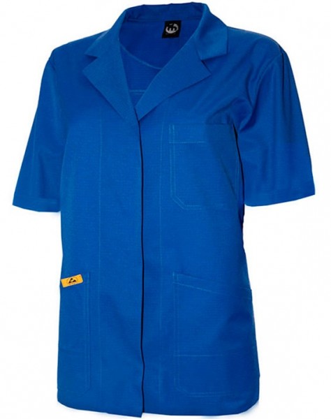 ESD Damenjacke kurzarm kornblau 155g/m²