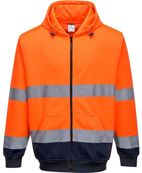 Portwest B317 Warnschutz Kapuzenjacke mit Reißverschluss