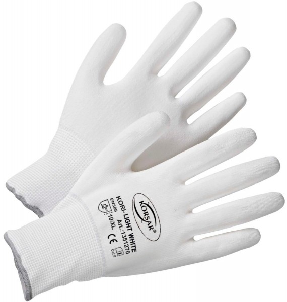 Korsar Kori-Light White PU-Schutzhandschuhe silikonfrei