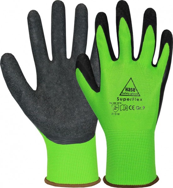Hase 508610 SuperFlex Green Latex-Schutzhandschuhe