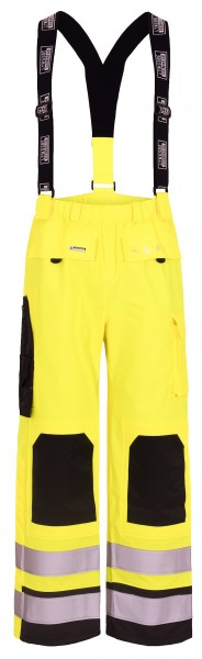 Lyngsøe FR-LR6022 flammenhemmende Warnschutz-Regenlatzhose in schwerer PU-Qualität