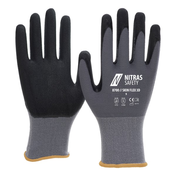 Nitras 8700 Skin Flex Spezial-Schutzhandschuhe teilbeschichtet