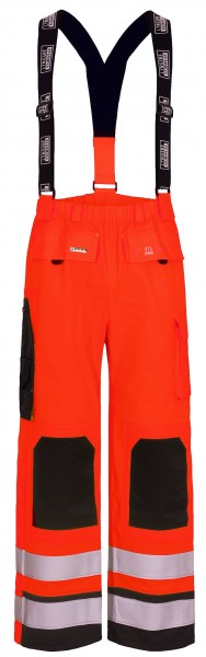 Lyngsøe FR-LR6022 flammenhemmende Warnschutz-Regenlatzhose in schwerer PU-Qualität