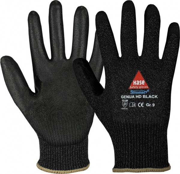 Hase 508507 Genua HD Black Schnittschutzhandschuhe Level C