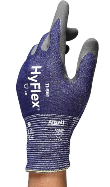 *SALE* Ansell HyFlex 11-561 Nitril-Schnittschutzhandschuhe Level C Größe 10